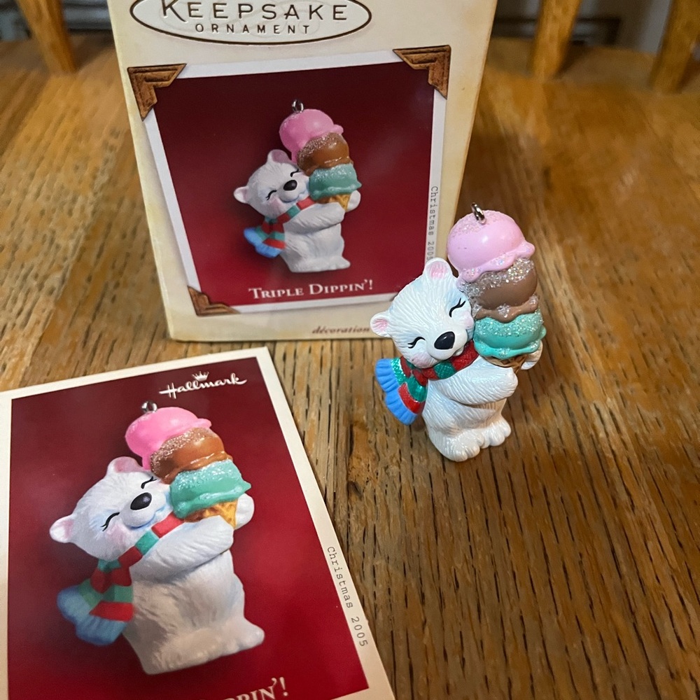Hallmark Keepsake Ornament with Pink and Blue Accents Tripple Dippin.